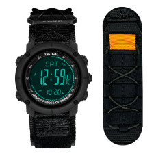 Тактичний годинник Awarder 036 Nylon Tactic All Black з компасом