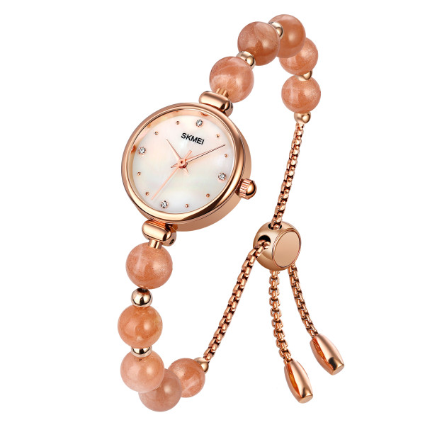 Жіночий годинник Skmei 1983PK Pink рожеве золото кварцовий