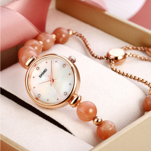 Жіночий годинник Skmei 1983PK Pink рожеве золото кварцовий