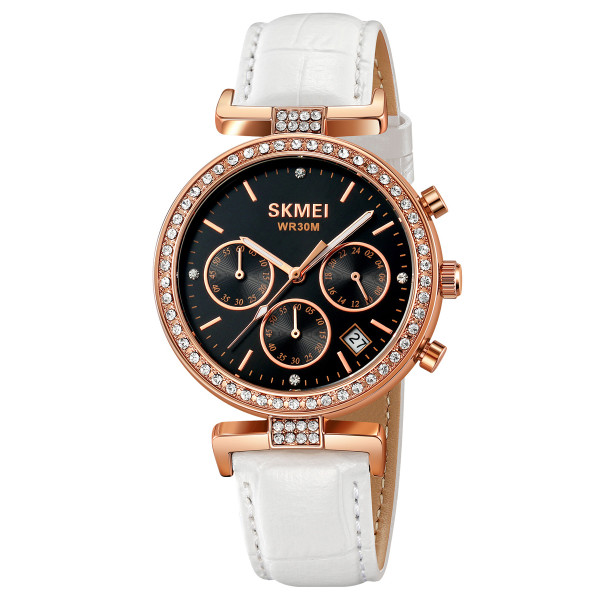 Жіночий годинник Skmei 2089RGWT Rose Gold-White кварцовий з календарем