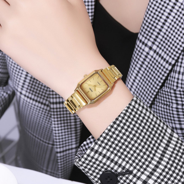 Жіночий годинник Skmei 2237GD Gold золотистий металевий браслет