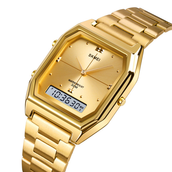 Годинник наручний Skmei 2258GD Gold комбінований золотистий