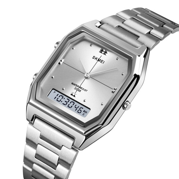 Годинник наручний Skmei 2258SI Silver металевий сріблястий