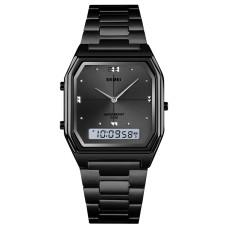 Годинник наручний Skmei 2258BK Black металевий комбінований чорний