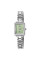 Женские часы Skmei 2315SIGN Silver-Green кварцевые со стальным браслетом