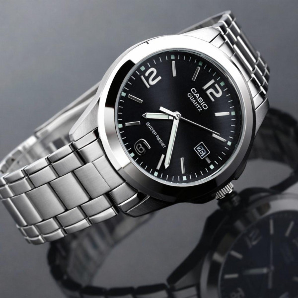 Чоловічий годинник Casio MTP-1215A-1A кварцовий сталевий з датою