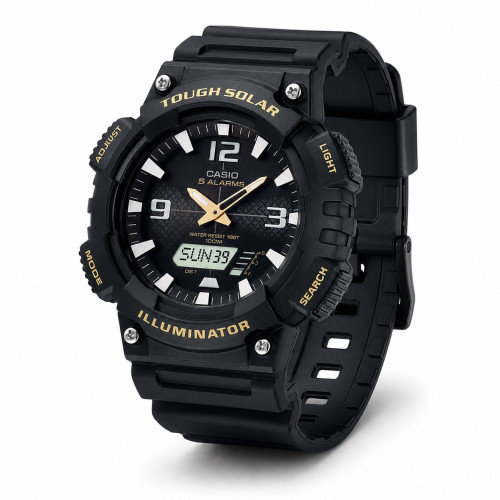 Мужские спортивные часы Casio AQ-S810W-1B 10 ATM черные
