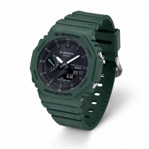 Мужские часы Casio GA-B2100-3A ударопрочные зеленые 20 ATM
