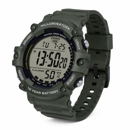 Мужские тактические часы Casio AE-1500WHX-3A 10 ATM зеленые