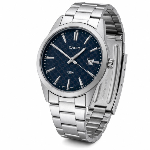 Мужские часы Casio MTP-VD03D-2A кварцевые синий циферблат
