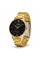 Женские часы Casio LTP-VT01G-1B с золотистым браслетом и черным циферблатом