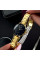 Женские часы Casio LTP-VT01G-1B с золотистым браслетом и черным циферблатом