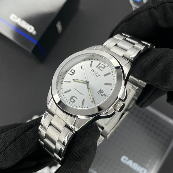 Чоловічий годинник Casio MTP-1215A-7A з нержавіючої сталі та люмінесценцією