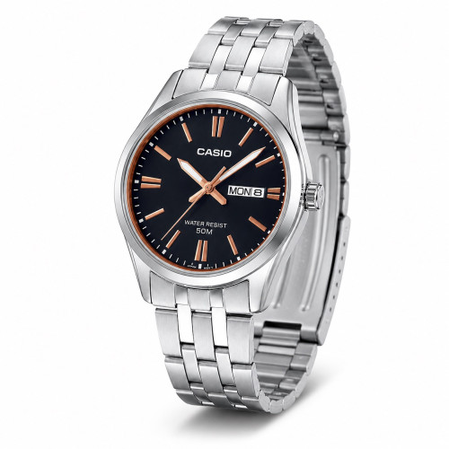 Мужские часы Casio MTP-1335D-1A2 кварцевые 5 ATM серебристые