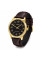 Чоловічий годинник Casio MTP-V001GL-1B з золотистим корпусом та шкіряним ремінцем