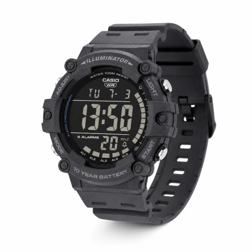 Мужские электронные часы Casio AE-1500WH-8B серые 10 ATM
