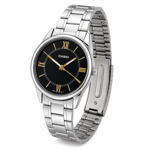 Чоловічий годинник Casio MTP-V005D-1B5 кварцовий зі сталевим браслетом
