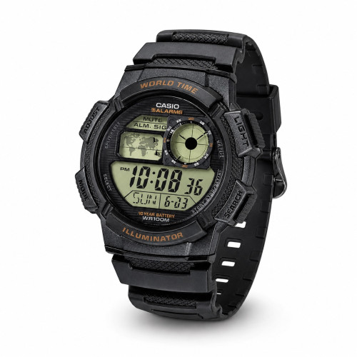 Мужские часы Casio AE-1000W-1A спортивные электронные 10 ATM