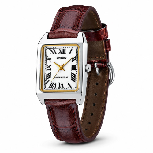 Женские часы Casio LTP-V007L-7B2 с кожаным ремешком