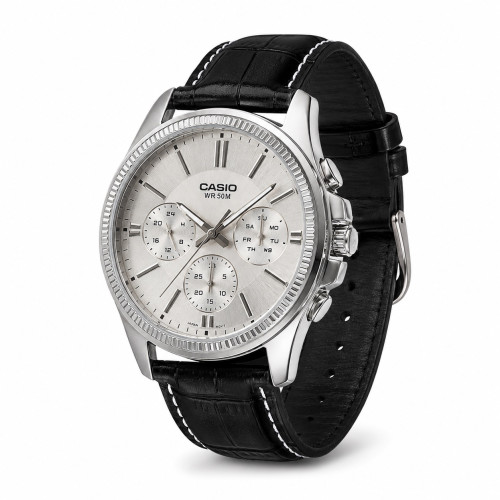 Мужские часы Casio MTP-1375L-7A кварцевые с кожаным ремешком 5 ATM