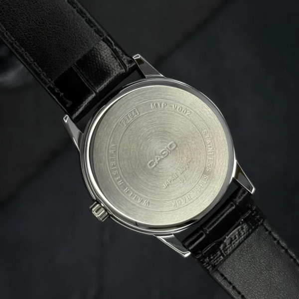 Чоловічий годинник Casio MTP-V005L-1B4 кварцовий з шкіряним ремінцем