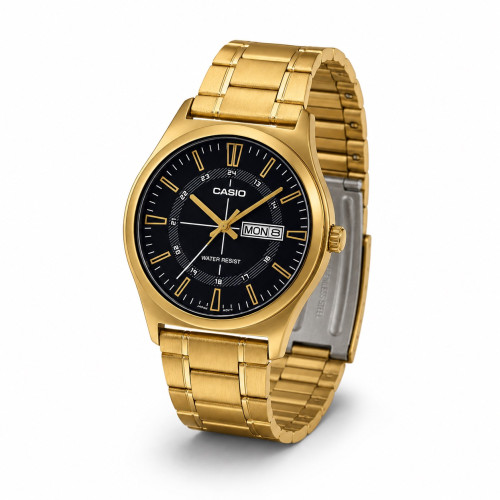 Чоловічий годинник Casio MTP-V006G-1C кварцовий золотистий з датою