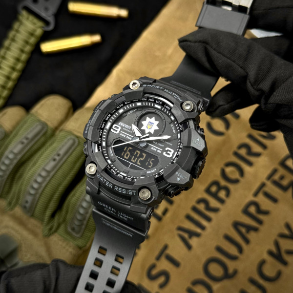 Мужские тактические часы Awarder 001 Полиция All Black 5 ATM черные