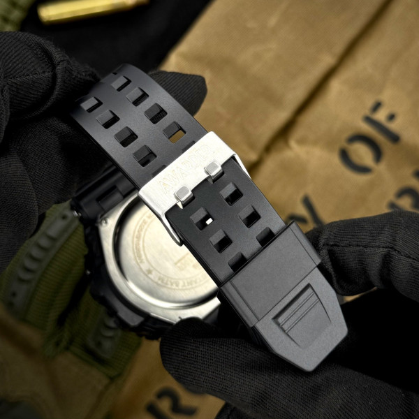Мужские тактические часы Awarder 001 Полиция All Black 5 ATM черные