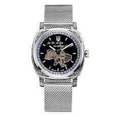 Мужские механические часы Awarder 021 Де би не був Silver Mesh