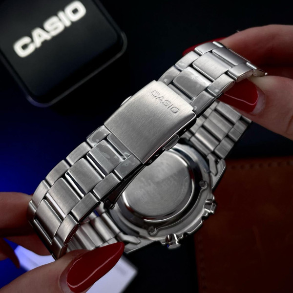 Чоловічий годинник Casio AMW-880D-1A комбінований сталевий 5 ATM