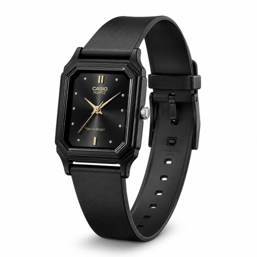 Жіночий годинник Casio LQ-142E-1A кварцовий з мінеральним склом чорний