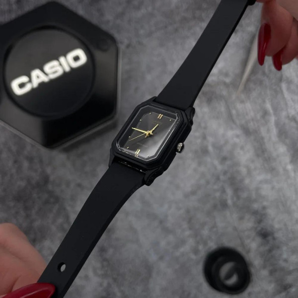 Женские часы Casio LQ-142E-1A кварцевые с минеральным стеклом черные