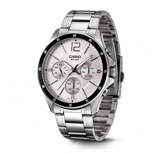 Мужские часы Casio MTP-1374D-7A с металлическим браслетом 5 ATM