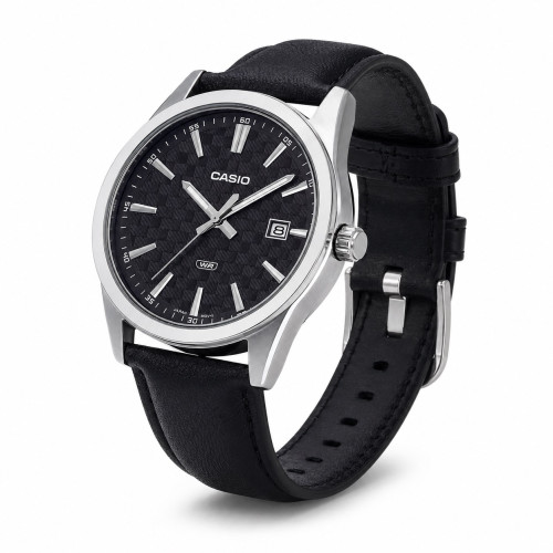 Чоловічий годинник Casio MTP-VD03L-1A класичний кварцовий чорний