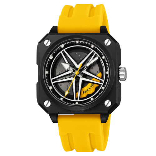 Мужские спортивные часы Skmei 2362YL Yellow каучуковый ремешок