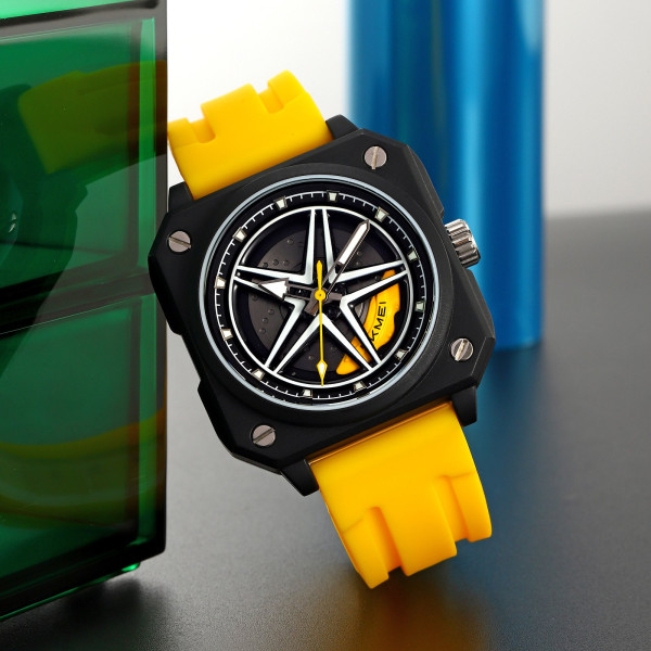Мужские спортивные часы Skmei 2362YL Yellow каучуковый ремешок