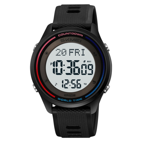 Спортивний чоловічий годинник Skmei 2348BKWT Black-White водонепроникний 5 ATM
