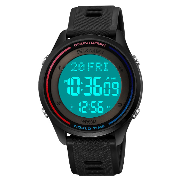 Спортивний чоловічий годинник Skmei 2348BKWT Black-White водонепроникний 5 ATM