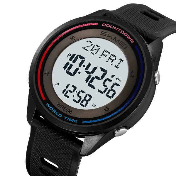 Спортивний чоловічий годинник Skmei 2348BKWT Black-White водонепроникний 5 ATM
