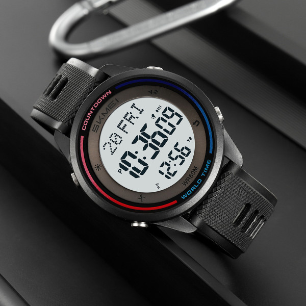 Спортивний чоловічий годинник Skmei 2348BKWT Black-White водонепроникний 5 ATM