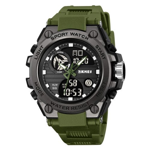 Спортивные мужские часы Skmei 2360AG Army Green тактические водонепроницаемые