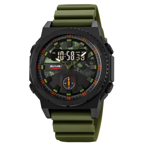 Тактические мужские часы Skmei 2355AG Army Green с водозащитой 5 ATM