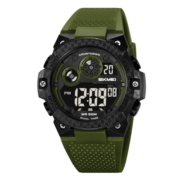 Чоловічий тактичний годинник Skmei 2337AG Army Green 5 ATM