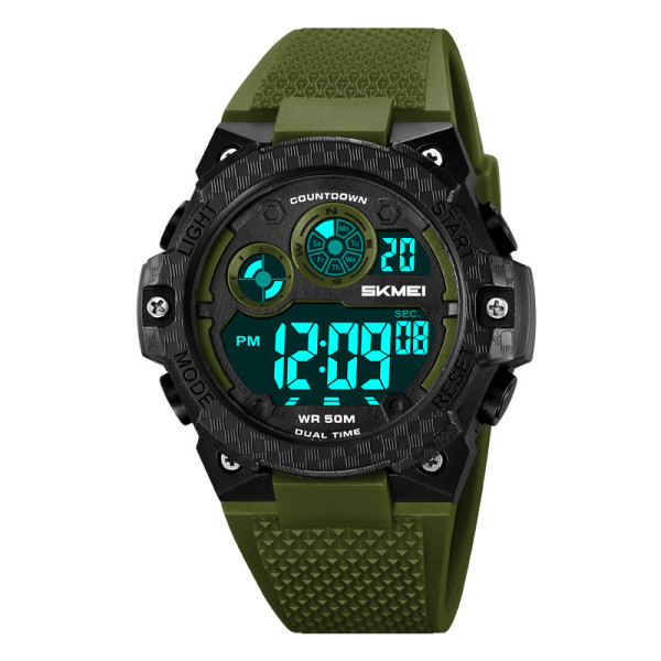 Чоловічий тактичний годинник Skmei 2337AG Army Green 5 ATM