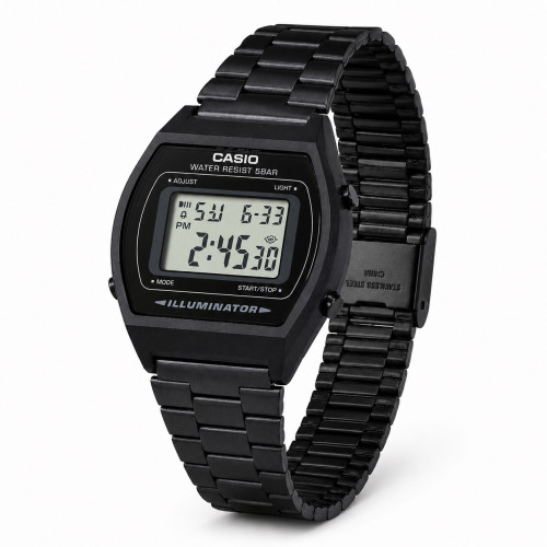 Чоловічий годинник Casio B640WB-1A чорний електронний водонепроникний