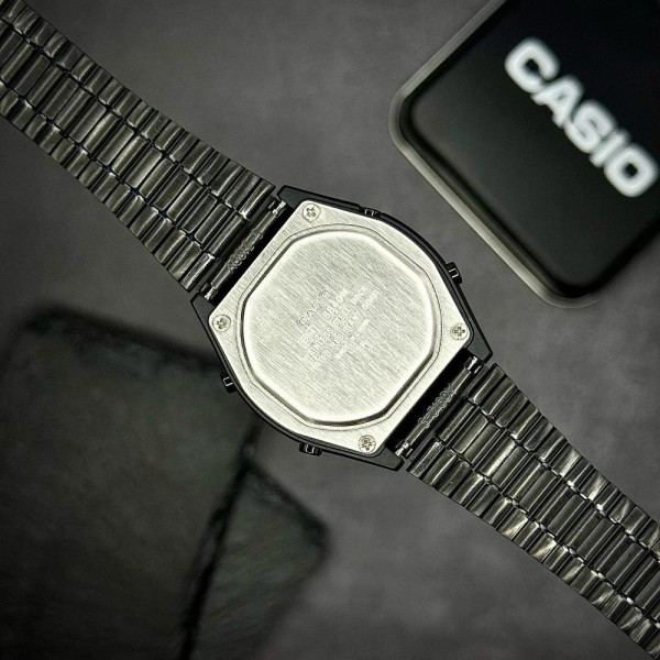 Мужские часы Casio B640WB-1A черные электронные водонепроницаемые
