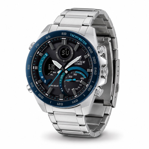 Мужские часы Casio ECB-900DB-1B с Bluetooth и водозащитой 10 ATM