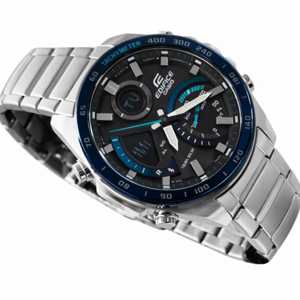Мужские часы Casio ECB-900DB-1B с Bluetooth и водозащитой 10 ATM