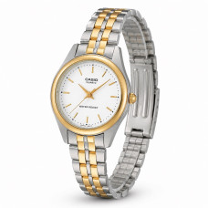 Жіночий годинник Casio LTP-1129G-7A двоколірний кварцовий 5 ATM