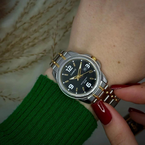 Жіночий годинник Casio LTP-1314SG-1A класичний кварцовий із водозахистом 5 ATM